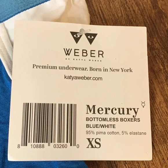 Katy Weber Men’s Brief Underwear Pima Cotton Blue Size XS New - Picture 9 of 10